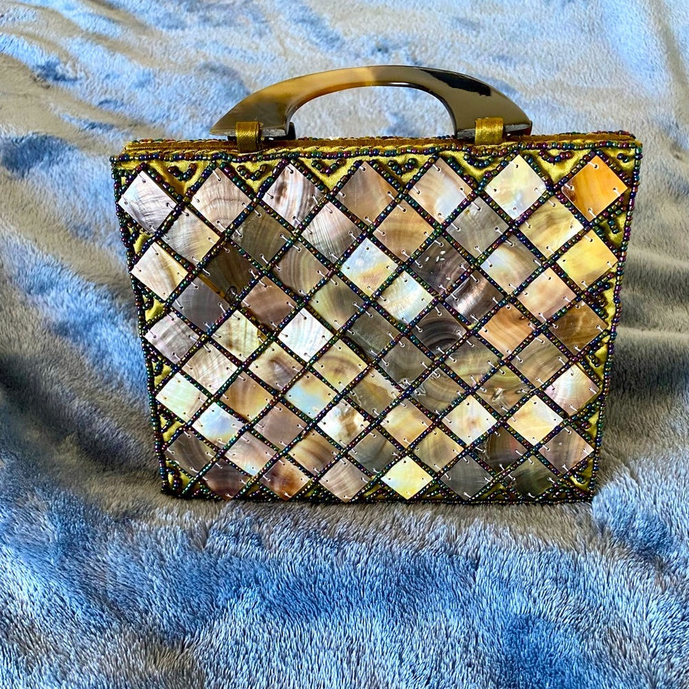 Vintage Mother of Pearl evening bag 80s